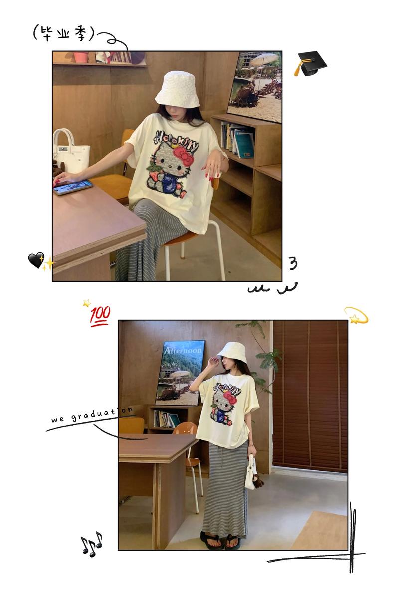 白色t恤搭配米色裙子怎么搭配图片