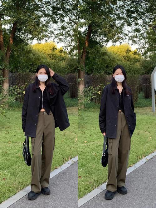 军绿色长款夹克怎么搭配什么裤子