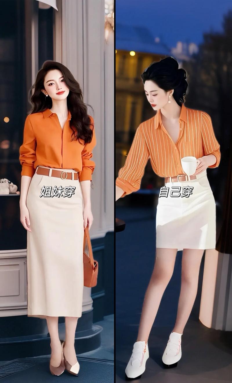 橘色衣服怎么搭配图片欣赏