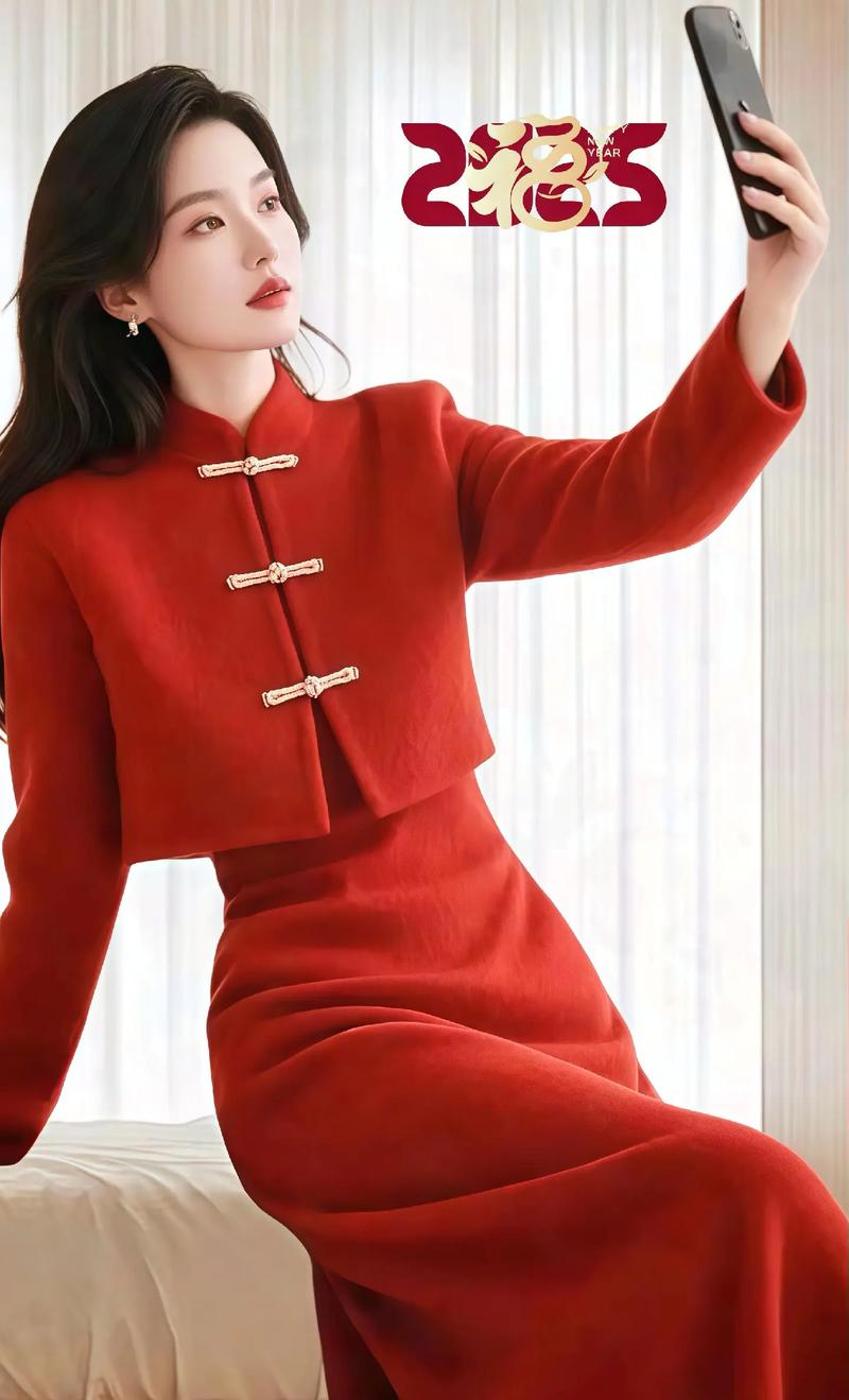 大红色的裙子怎么搭配什么外套