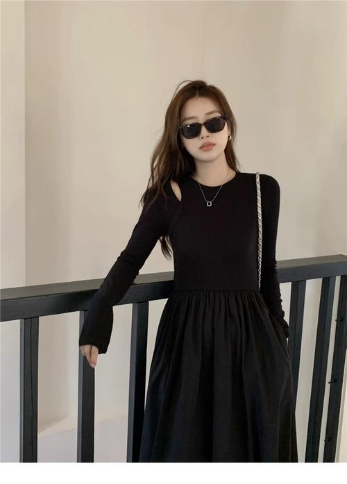 长袖秋冬连衣裙怎么搭配