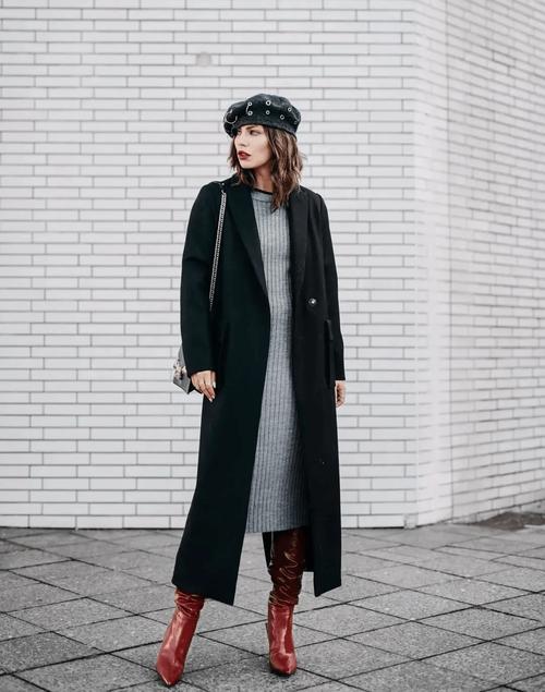 长厚裙子怎么搭配外套