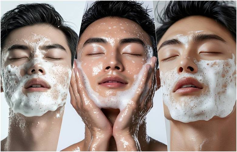 男人给女人洗面奶好