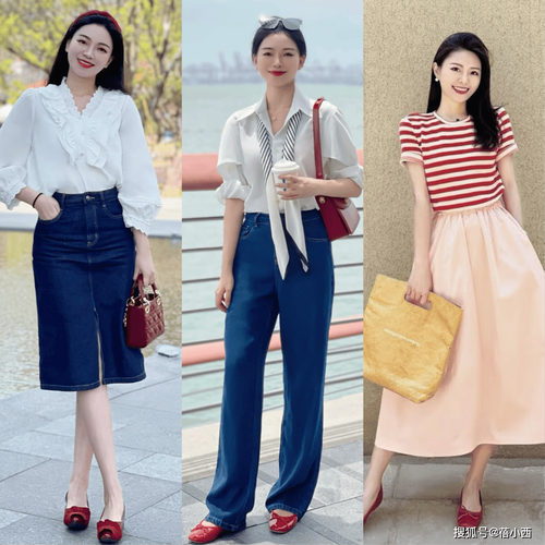 矮跟红鞋怎么搭配衣服图片