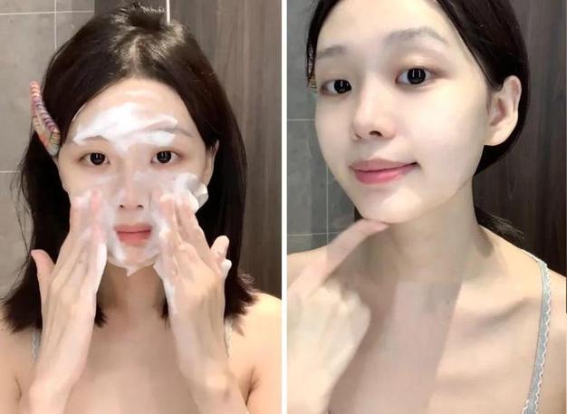 洗面奶直接抹在脸上