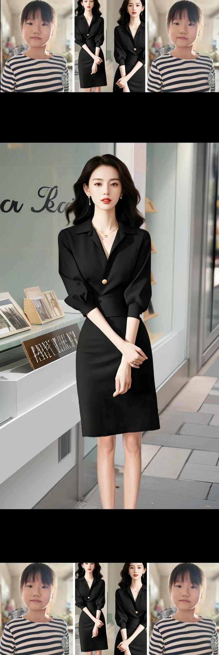 女士的长款黑色宽松衬衣怎么搭配