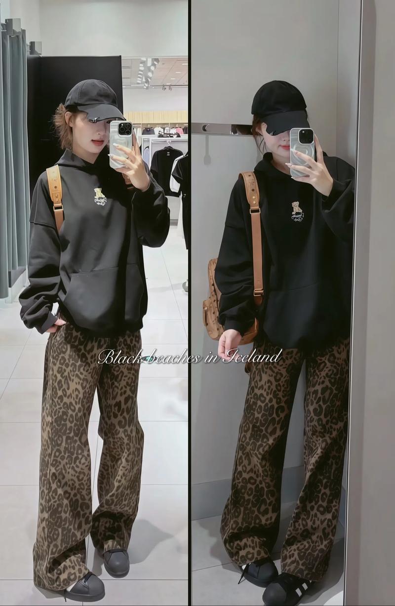 豹纹长裤怎么搭配鞋子