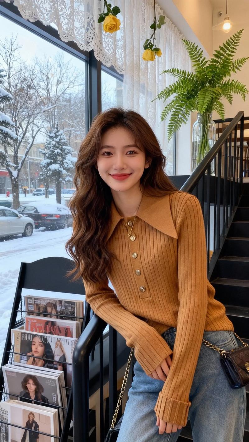 秋天半袖针织衫怎么搭配