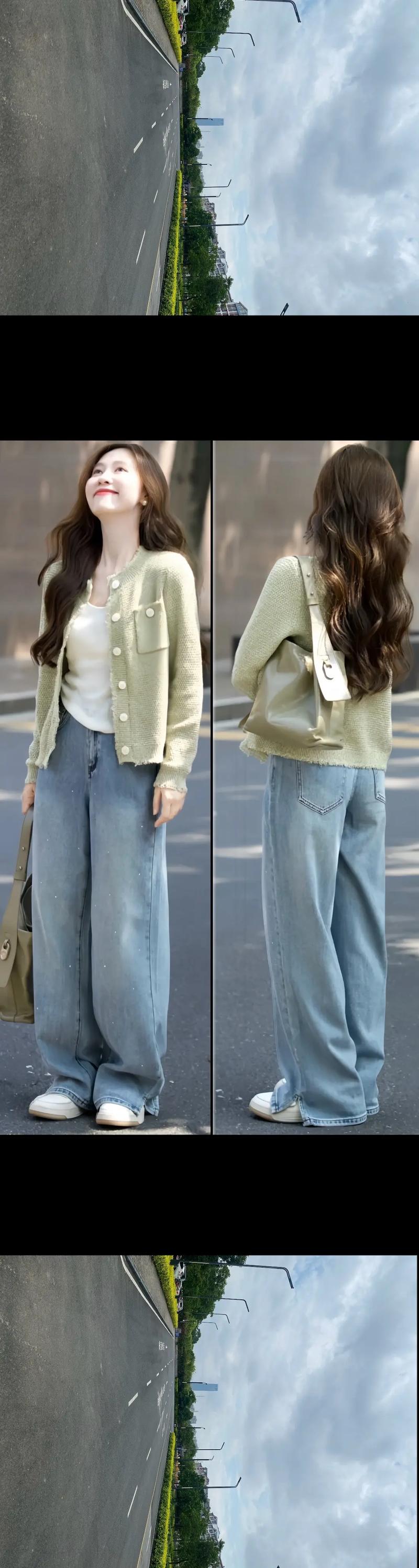 秋天半袖针织衫怎么搭配