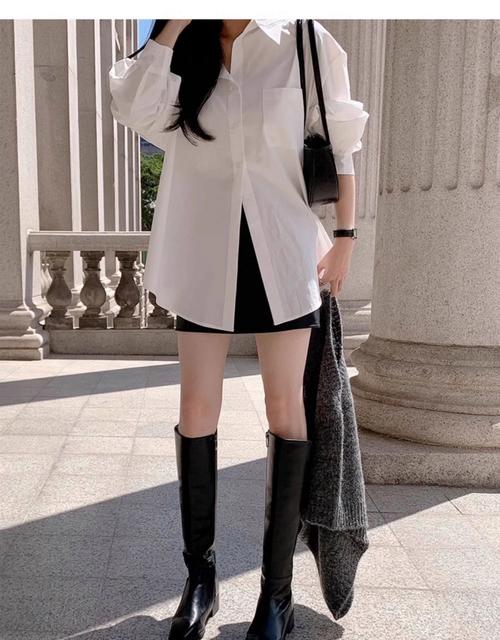 中长衬衫怎么搭配裤子女