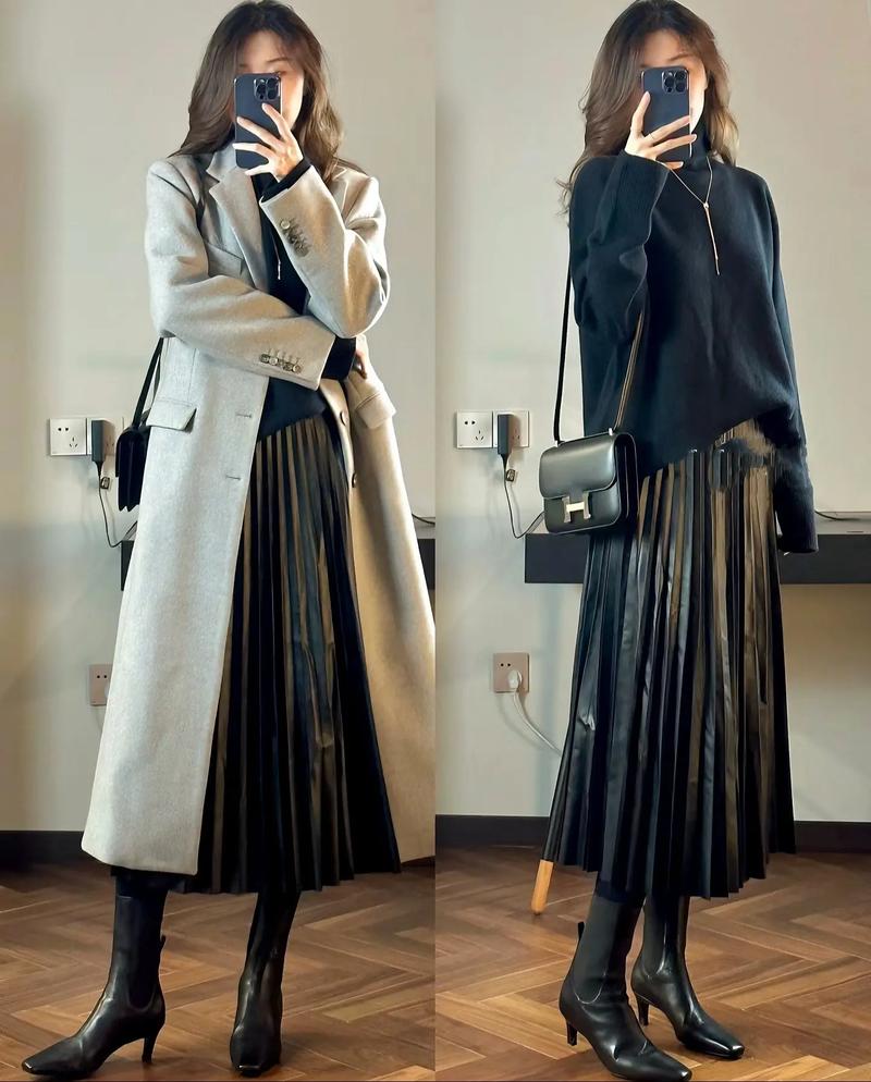 秋冬百褶裙子怎么搭配