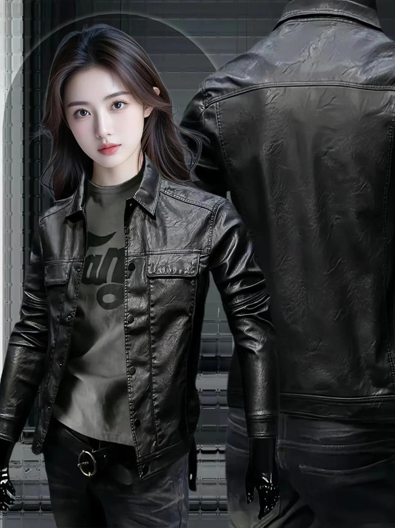 灰色皮衣怎么搭配图片女