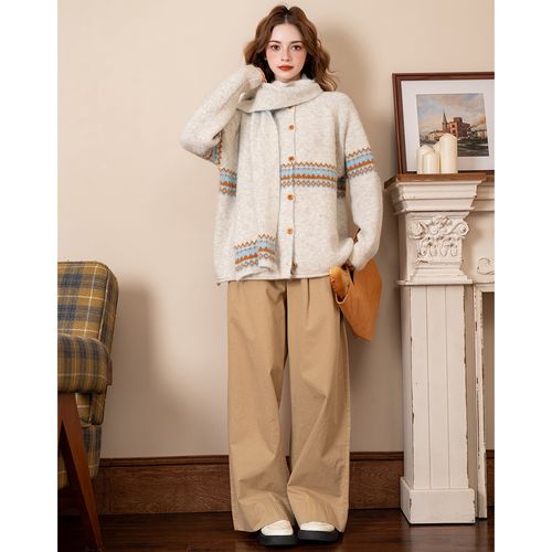 毛衣外衣怎么搭配什么围巾