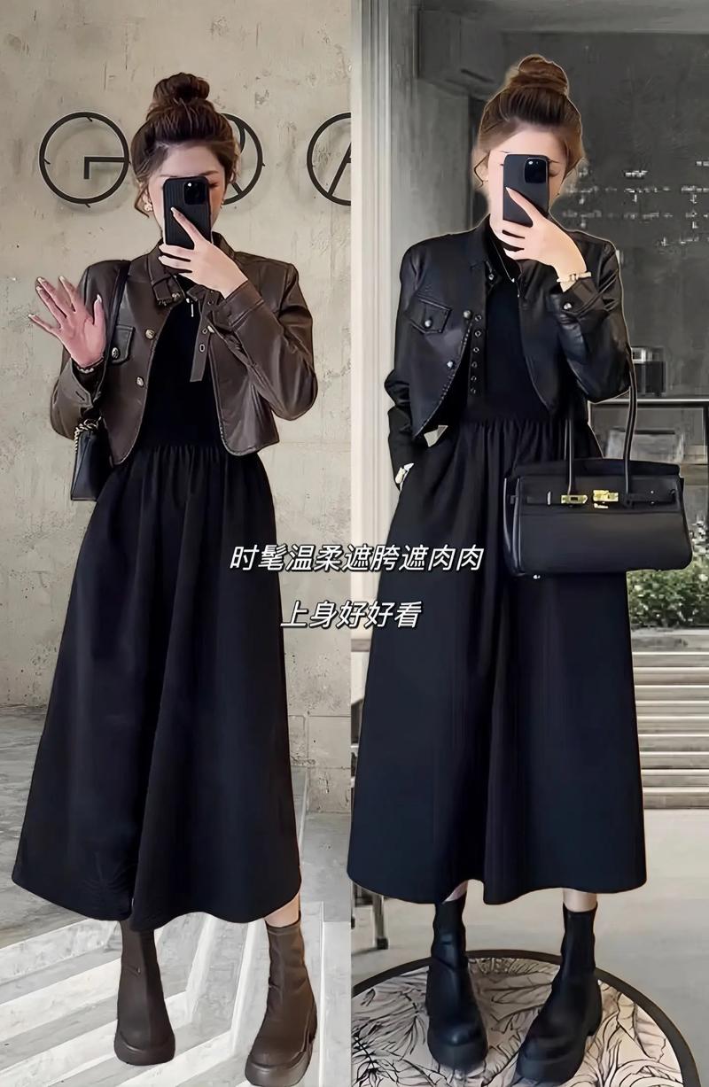 黑裙子配什么外套