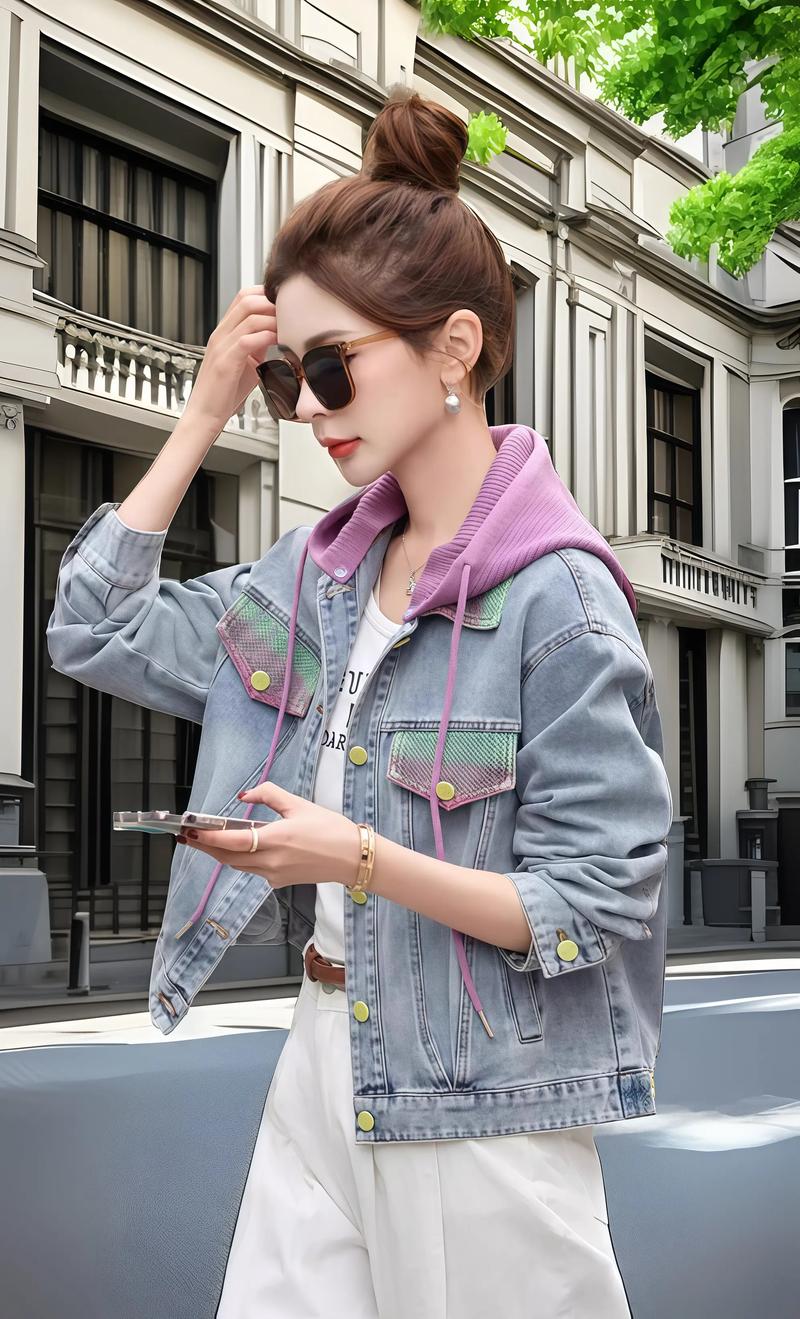 这款牛仔外套搭配卫衣怎么样