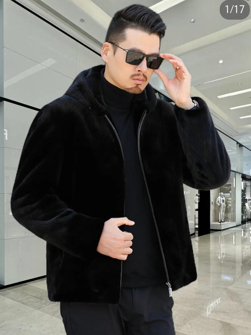 黑色皮风衣怎么搭配好看男