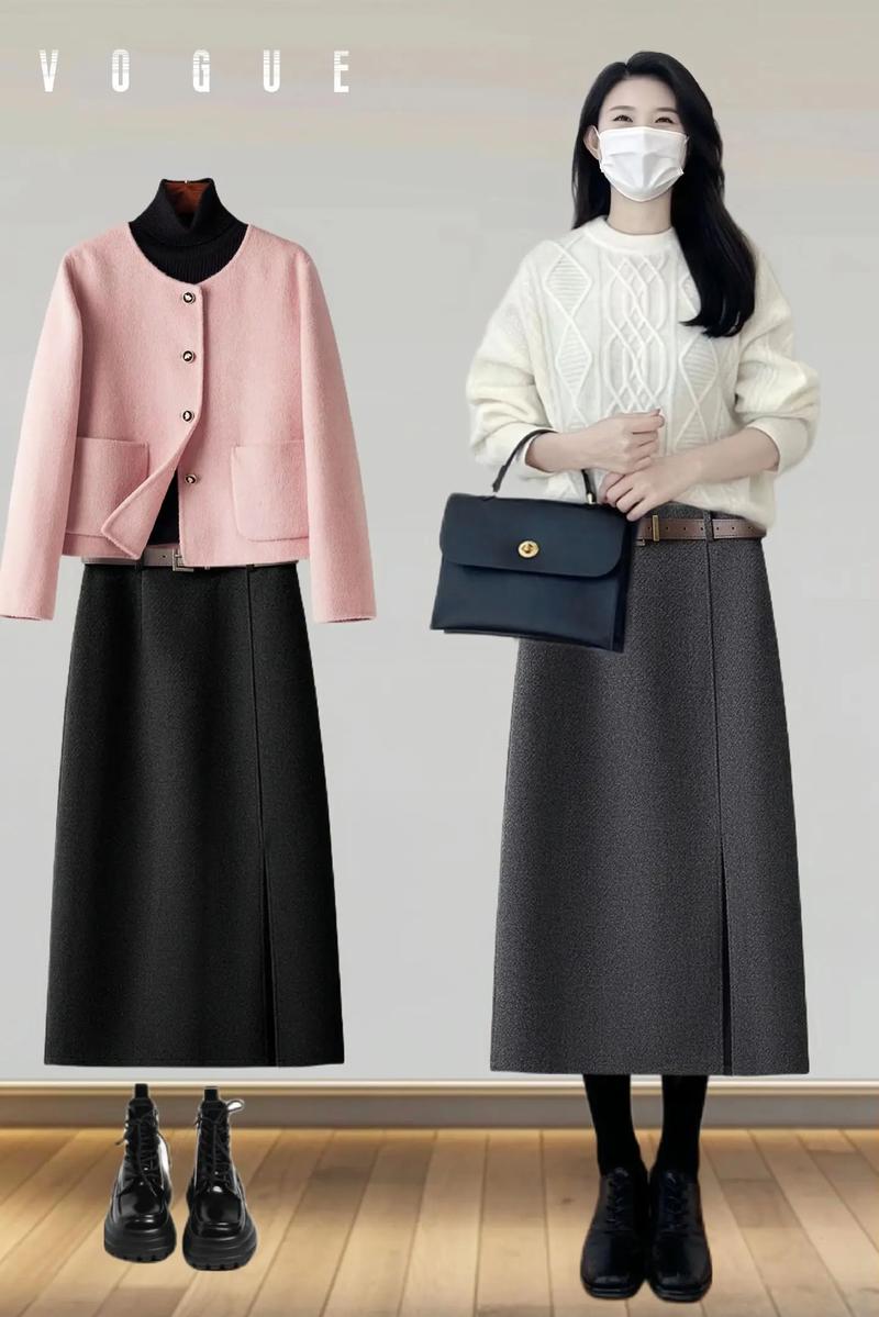 气质毛呢半身裙怎么搭配