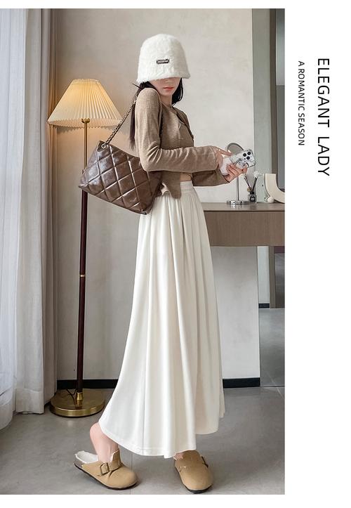 小个子怎么搭配长款半身针织裙