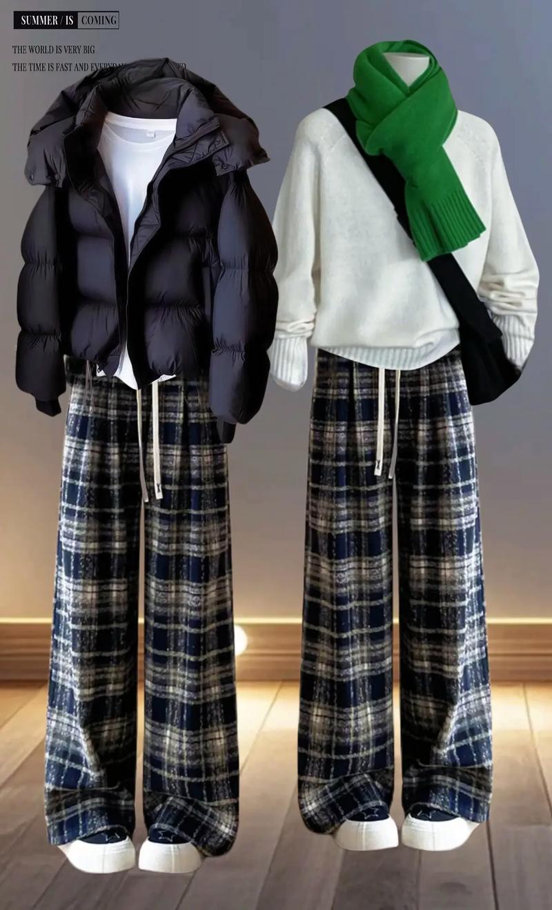 格子裤子配什么外套