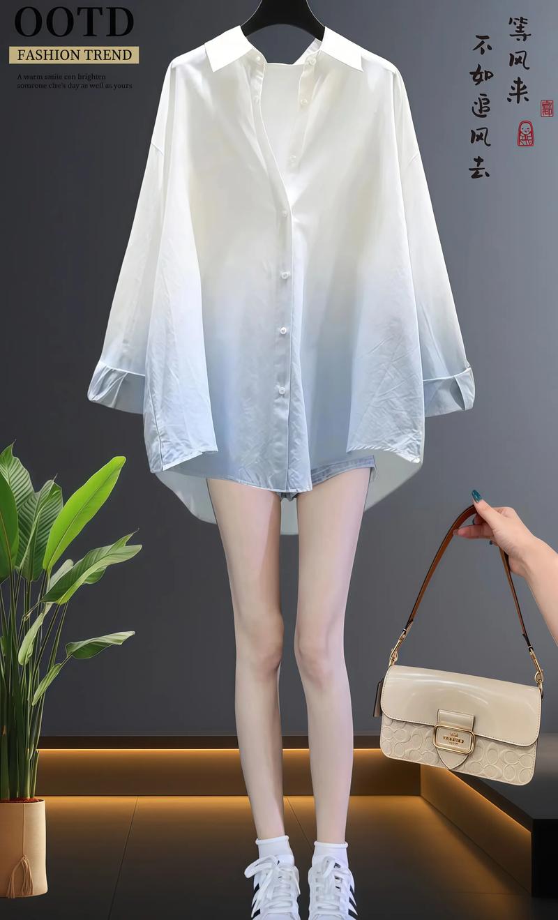 女款宽松衬衫怎么搭配