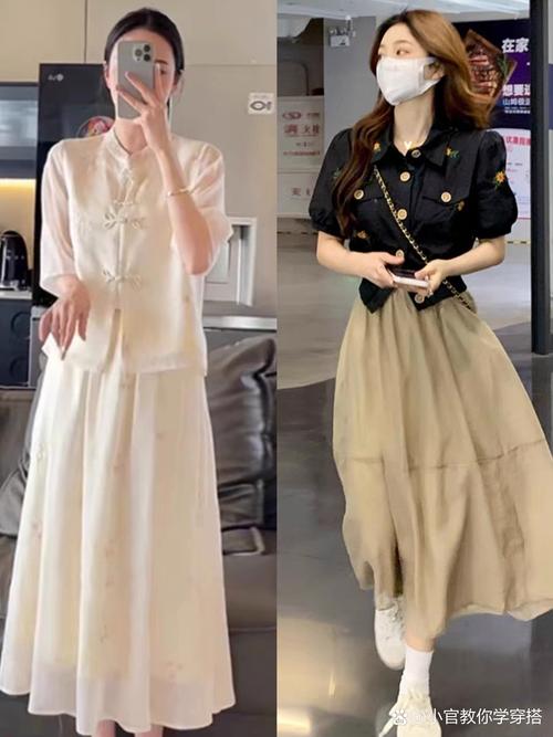 脚踝长裙怎么搭配