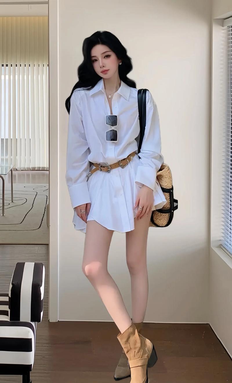 衬衣裙可以怎么搭配