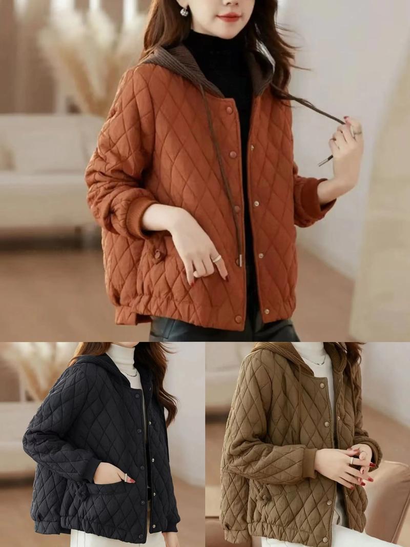 小款棉袄女怎么搭配