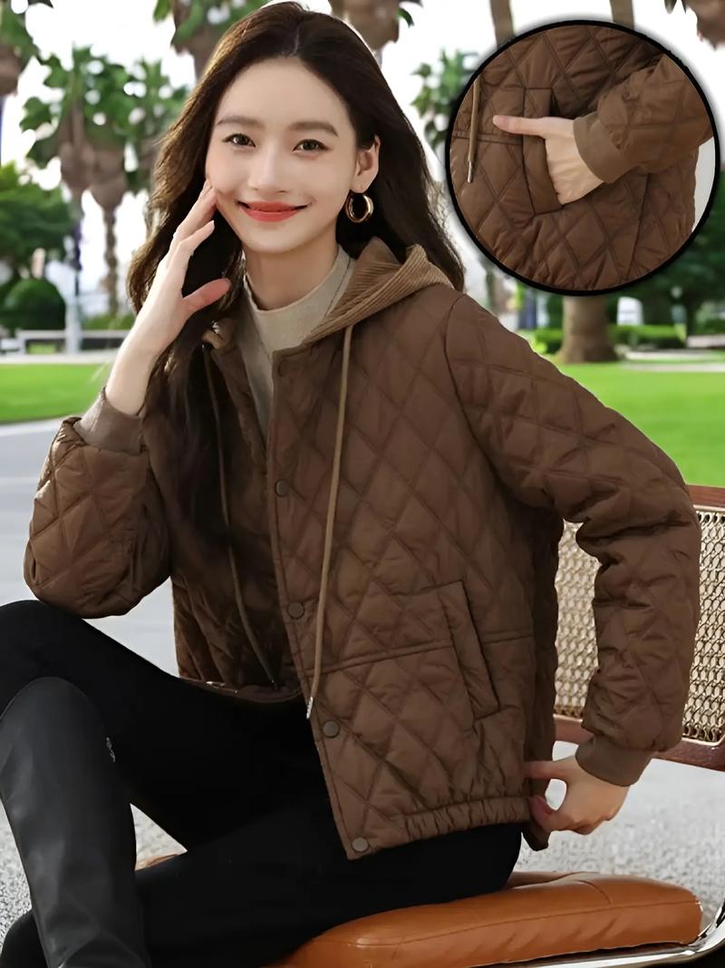 小款棉袄女怎么搭配