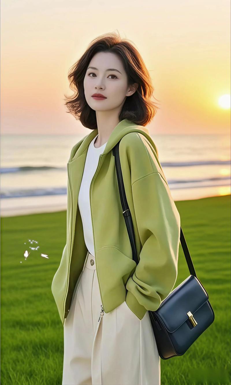 绿白卫衣怎么搭配