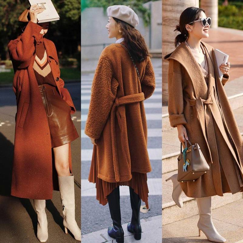 大衣裙子怎么搭配鞋子