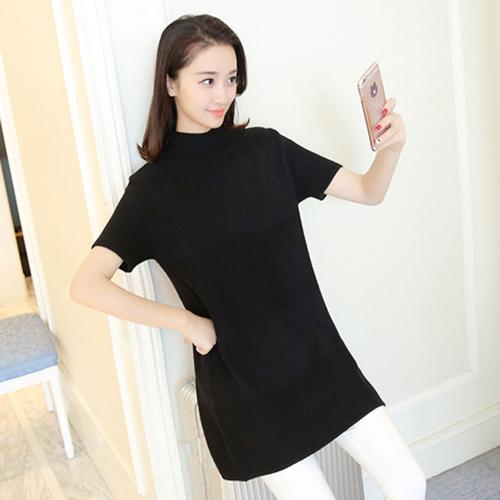 短袖长款毛衣怎么搭配图片