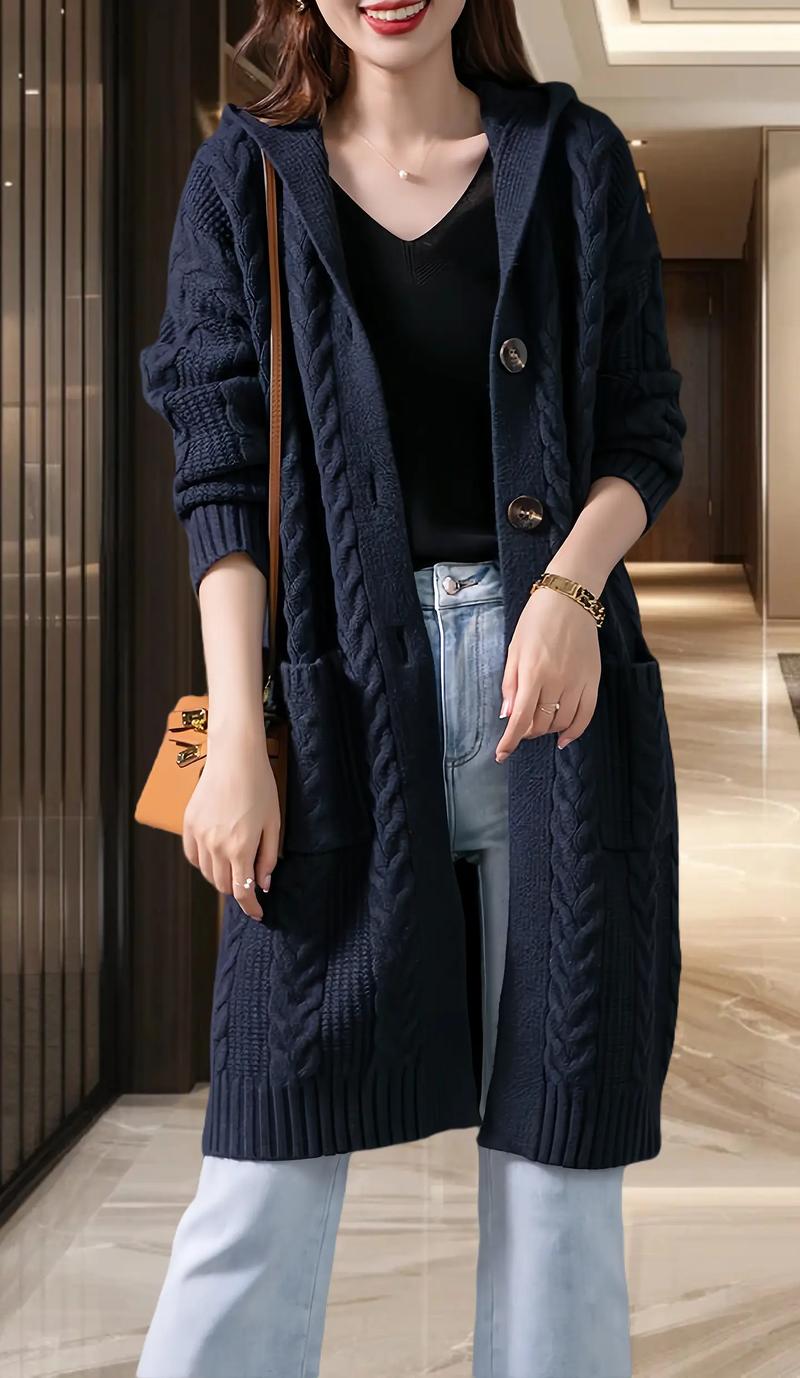 长款开领毛衣怎么搭配