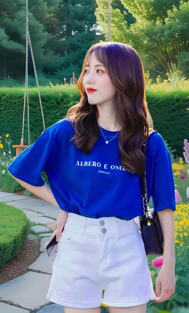 蓝短袖配什么裤子