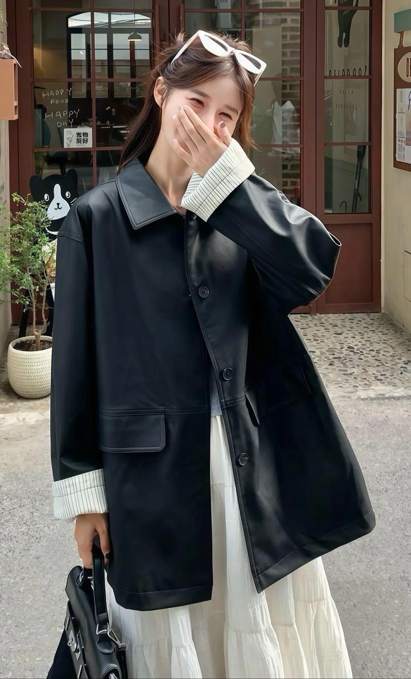 女款宽松皮衣应该怎么搭配